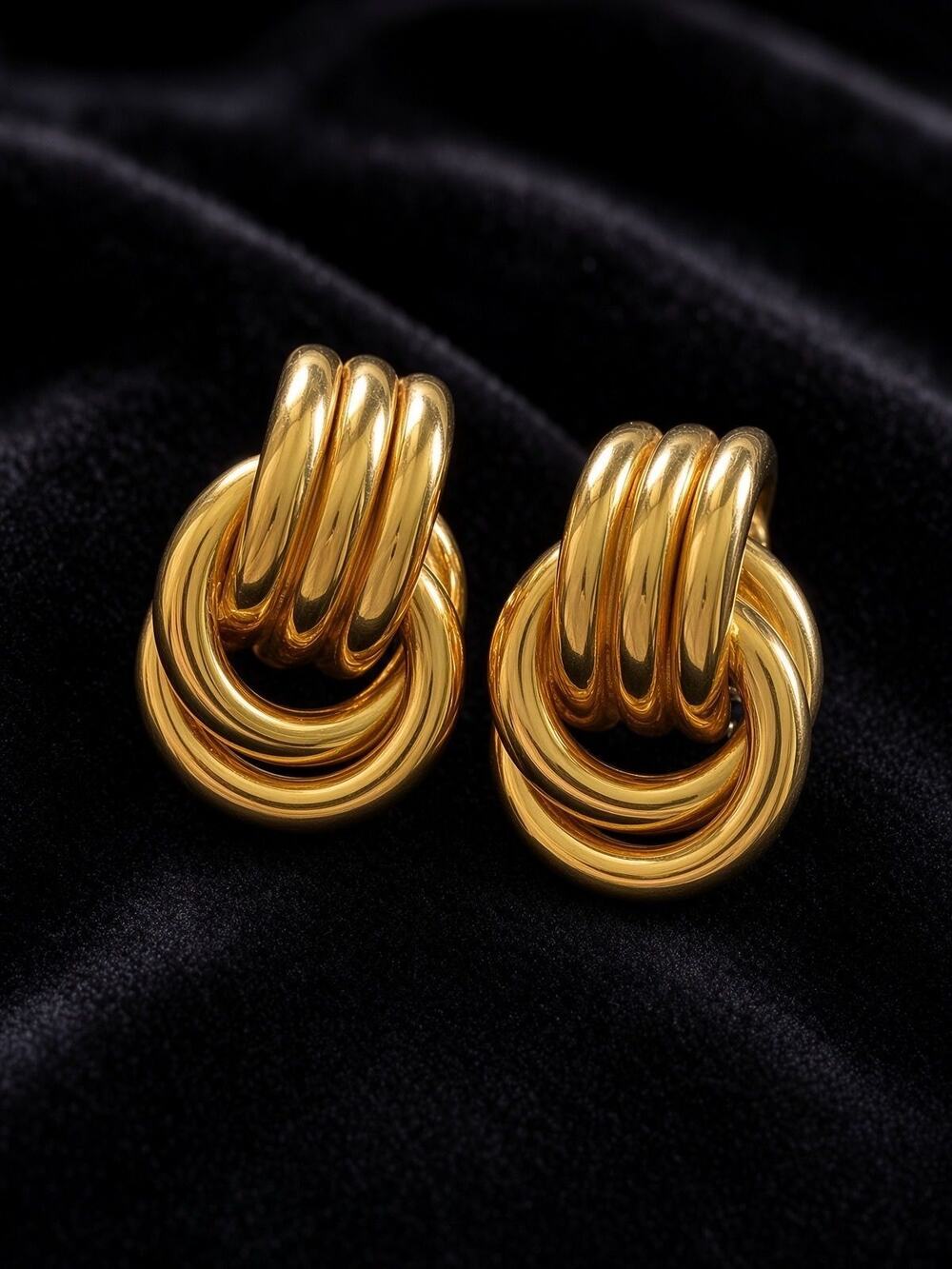 Napier Gold Tone Clip-on Knot Earrings